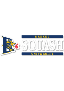 Navy Blue Drexel Dragons 6x2 Squash Decal
