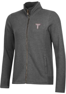 Gear for Sports Troy Trojans Womens Grey Relaxed Luxe Long Sleeve Full Zip Jacket