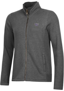 Gear for Sports Washington Huskies Womens Grey Relaxed Luxe Long Sleeve Full Zip Jacket
