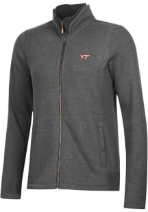 Gear for Sports Virginia Tech Hokies Womens Grey Relaxed Luxe Long Sleeve Full Zip Jacket