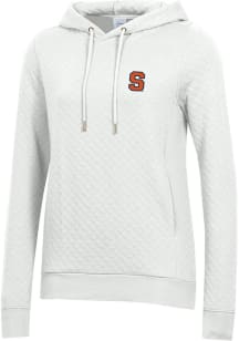 Gear for Sports Syracuse Orange Womens White Relaxed Quilted Hooded Sweatshirt