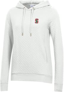 Gear for Sports Stanford Cardinal Womens White Relaxed Quilted Hooded Sweatshirt