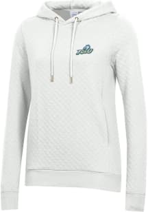 Gear for Sports Florida Gulf Coast Eagles Womens White Relaxed Quilted Hooded Sweatshirt