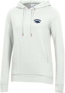 Gear for Sports Nevada Wolf Pack Womens White Relaxed Quilted Hooded Sweatshirt