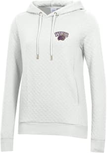 Gear for Sports Western Carolina Womens White Relaxed Quilted Hooded Sweatshirt