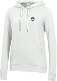 Gear for Sports UConn Huskies Womens White Relaxed Quilted Hooded Sweatshirt
