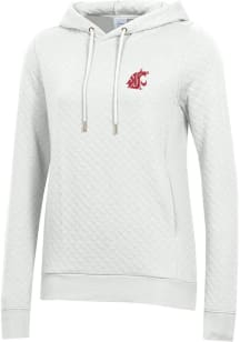 Gear for Sports Washington State Cougars Womens White Relaxed Quilted Hooded Sweatshirt