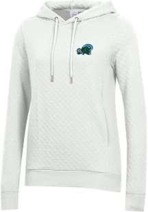 Gear for Sports Tulane Green Wave Womens White Relaxed Quilted Hooded Sweatshirt