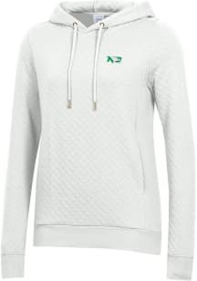 Gear for Sports North Dakota Fighting Hawks Womens White Relaxed Quilted Hooded Sweatshirt