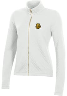 Gear for Sports UMD Bulldogs Womens White Relaxed Quilted Long Sleeve Full Zip Jacket