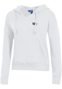 Gear for Sports Wake Forest Demon Deacons Womens White Big Cotton Hooded Sweatshirt