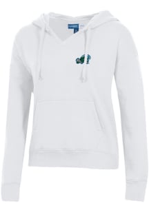 Gear for Sports Tulane Green Wave Womens White Big Cotton Hooded Sweatshirt