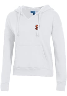 Gear for Sports Syracuse Orange Womens White Big Cotton Hooded Sweatshirt