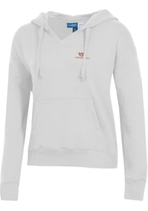 Gear for Sports Virginia Tech Hokies Womens Grey Big Cotton Hooded Sweatshirt