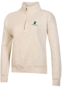 Gear for Sports UNCC 49ers Womens Oatmeal Big Cotton 1/4 Zip Pullover