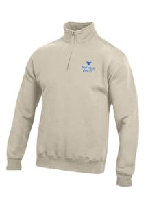 Gear for Sports Buffalo Bulls Mens Oatmeal Big Cotton Long Sleeve Qtr Zip Pullover