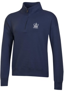Gear for Sports Columbia College Cougars Womens Blue Crown Logo Big Cotton 1/4 Zip Pullover