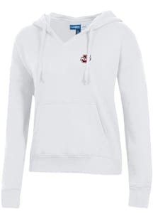 Gear for Sports Massachusetts Minutemen Womens White Big Cotton Hooded Sweatshirt