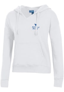 Gear for Sports Buffalo Bulls Womens White Big Cotton Hooded Sweatshirt