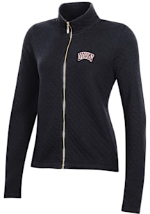 Gear for Sports UNLV Runnin Rebels Womens Black Relaxed Quilted Long Sleeve Full Zip Jacket