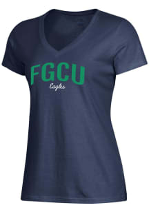 Gear for Sports Florida Gulf Coast Eagles Womens Blue Mia Short Sleeve T-Shirt