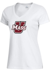 Gear for Sports Massachusetts Minutemen Womens White Mia Short Sleeve T-Shirt