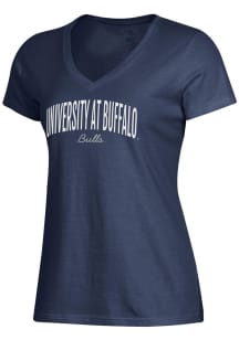 Gear for Sports Buffalo Bulls Womens Navy Blue Mia Short Sleeve T-Shirt