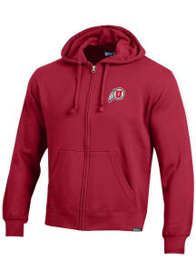 Gear for Sports Utah Utes Mens Red Big Cotton Long Sleeve Full Zip Jacket