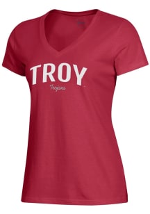 Gear for Sports Troy Trojans Womens Red Mia Short Sleeve T-Shirt