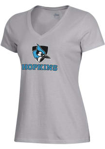 Gear for Sports Johns Hopkins Blue Jays Womens Grey Mia Short Sleeve T-Shirt
