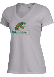 Gear for Sports Florida A&amp;M Rattlers Womens Grey Mia Short Sleeve T-Shirt