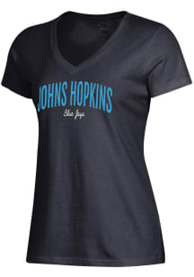 Gear for Sports Johns Hopkins Blue Jays Womens Black Mia Short Sleeve T-Shirt