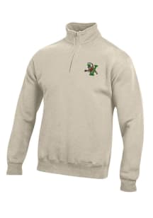 Gear for Sports Vermont Catamounts Mens Oatmeal Big Cotton Long Sleeve 1/4 Zip Pullover