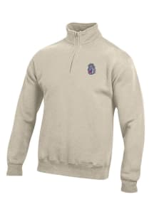 Gear for Sports James Madison Dukes Mens Oatmeal Big Cotton Long Sleeve 1/4 Zip Pullover