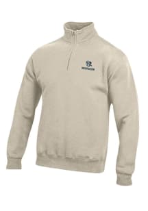 Gear for Sports Johns Hopkins Blue Jays Mens Oatmeal Big Cotton Long Sleeve 1/4 Zip Pullover