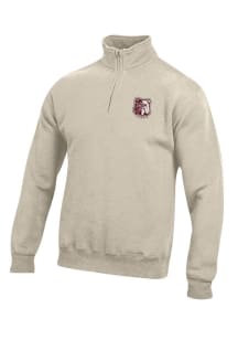 Gear for Sports Alabama A&amp;M Bulldogs Mens Oatmeal Big Cotton Long Sleeve Qtr Zip Pullover