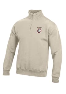 Gear for Sports Northeastern Huskies Mens Oatmeal Big Cotton Long Sleeve 1/4 Zip Pullover