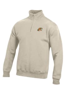 Gear for Sports Florida A&amp;M Rattlers Mens Oatmeal Big Cotton Long Sleeve 1/4 Zip Pullover