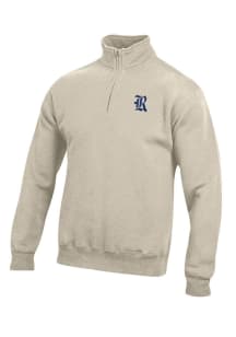 Gear for Sports Rice Owls Mens Oatmeal Big Cotton Long Sleeve 1/4 Zip Pullover