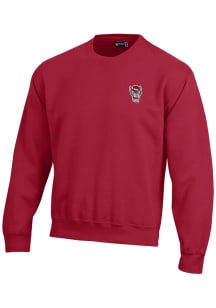 Gear for Sports NC State Wolfpack Mens Red Big Cotton Long Sleeve Crew Sweatshirt