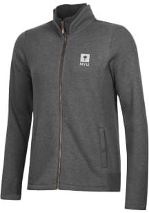Gear for Sports NYU Violets Womens Grey Relaxed Luxe Long Sleeve Full Zip Jacket