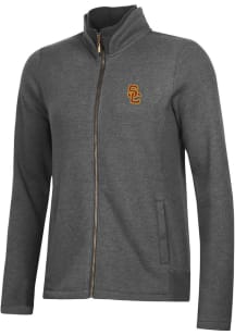 Gear for Sports USC Trojans Womens Grey Relaxed Luxe Long Sleeve Full Zip Jacket