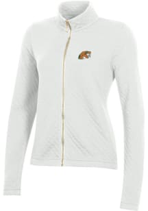 Gear for Sports Florida A&amp;M Rattlers Womens White Relaxed Quilted Long Sleeve Full Zip Jacket