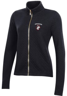 Gear for Sports Northeastern Huskies Womens Black Relaxed Quilted Long Sleeve Full Zip Jacket