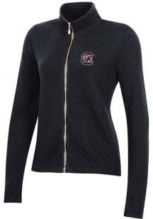 Gear for Sports South Carolina Gamecocks Womens Black Relaxed Quilted Long Sleeve Full Zip Jacke..