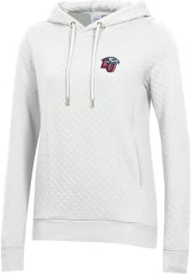 Gear for Sports Liberty Flames Womens White Relaxed Quilted Hooded Sweatshirt