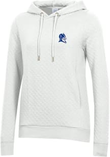 Gear for Sports Duke Blue Devils Womens White Relaxed Quilted Hooded Sweatshirt