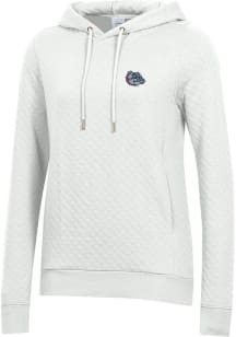 Gear for Sports Gonzaga Bulldogs Womens White Relaxed Quilted Hooded Sweatshirt