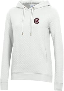 Gear for Sports South Carolina Gamecocks Womens White Relaxed Quilted Hooded Sweatshirt