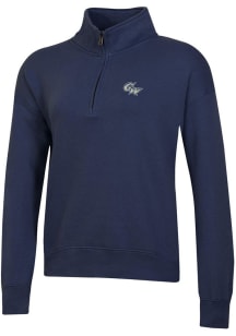 Gear for Sports George Washington Revolutionaries Womens Blue Big Cotton 1/4 Zip Pullover